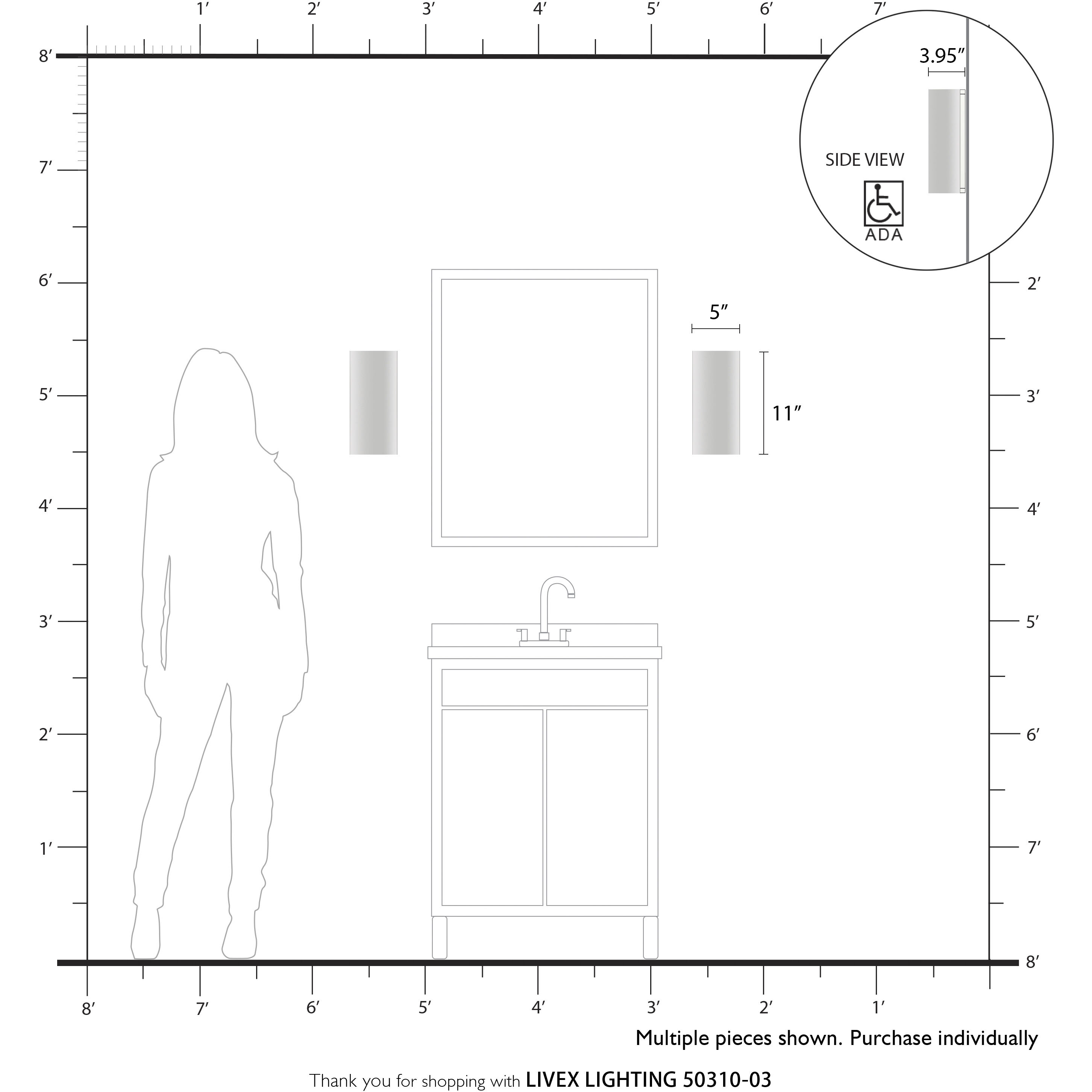 Manorwood 1 Light 5 inch White ADA Wall Sconce Wall Light