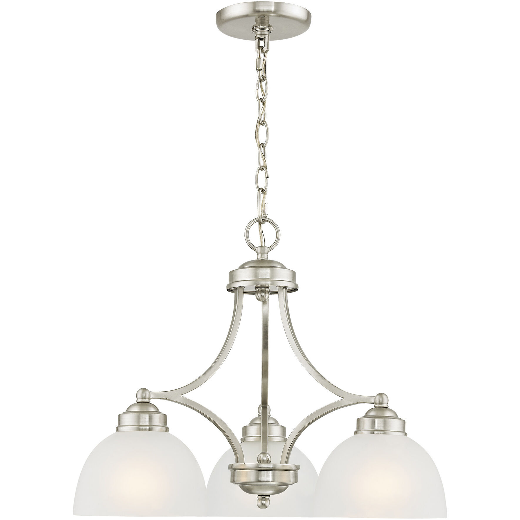 Somerset 3 Light 20 inch Brushed Nickel Chandelier Ceiling Light