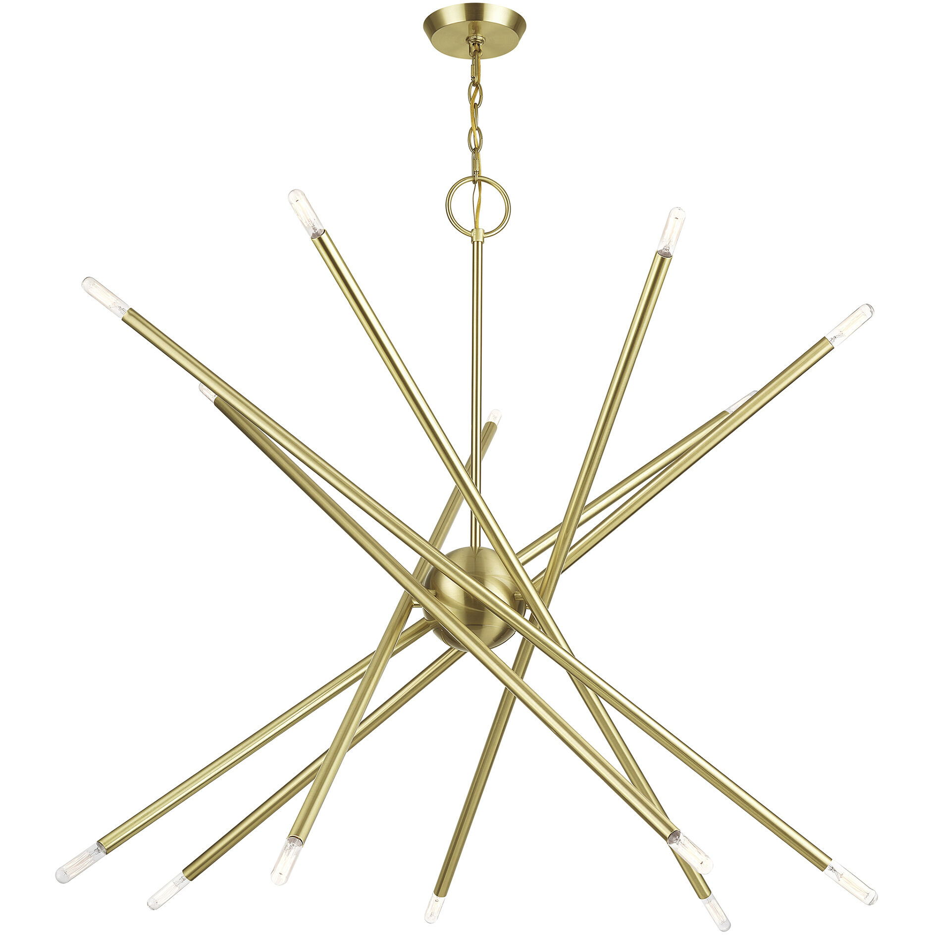Soho 14 Light 40 inch Satin Brass Foyer Chandelier Ceiling Light
