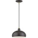 Domma 1 Light 10 inch English Bronze with Antique Brass Accents Pendant Ceiling Light