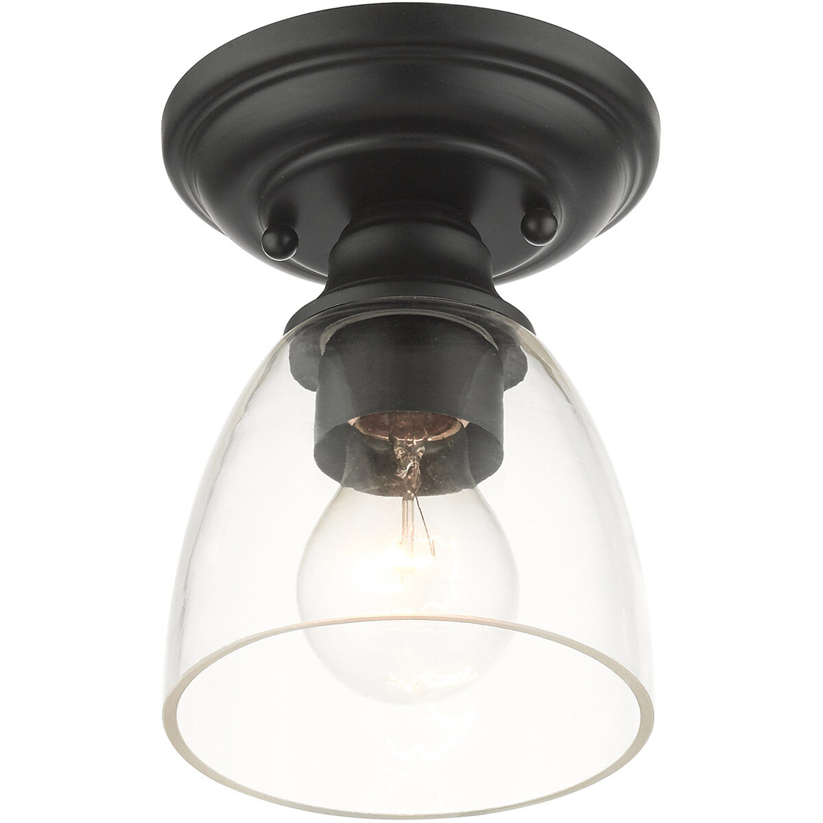 Montgomery 1 Light 5 inch Black Flush Mount Ceiling Light