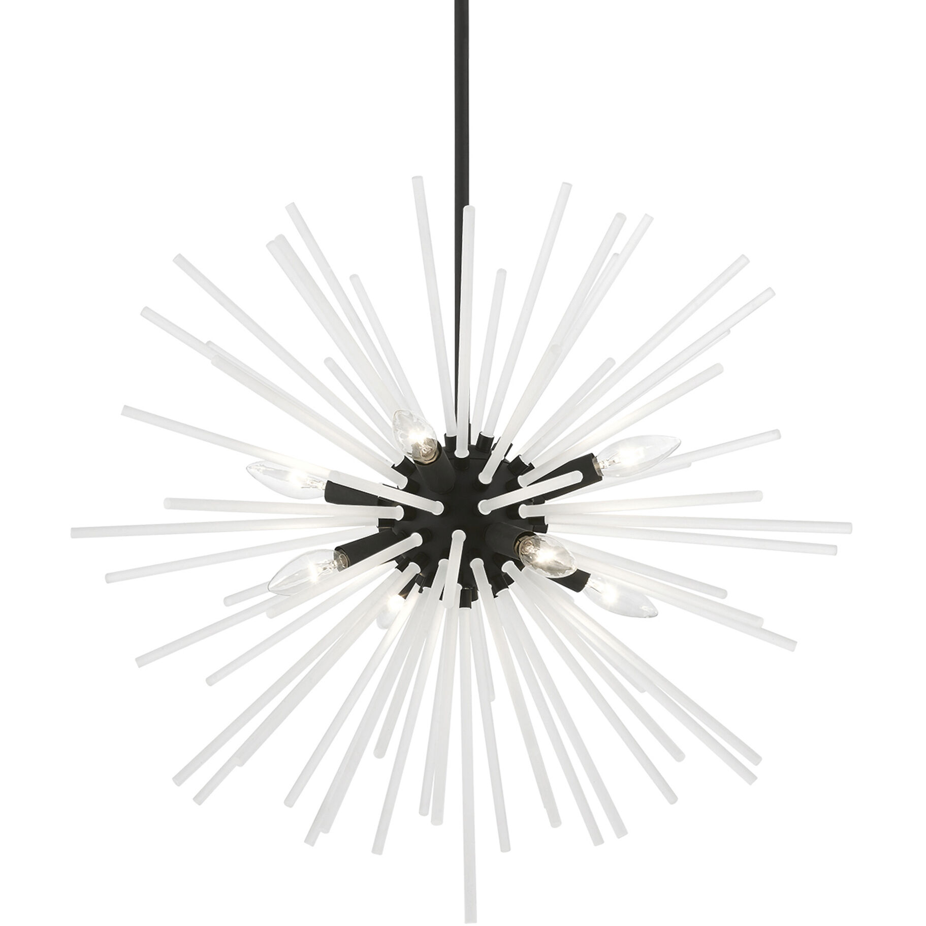 Uptown 8 Light 26 inch Black Pendant Chandelier Ceiling Light
