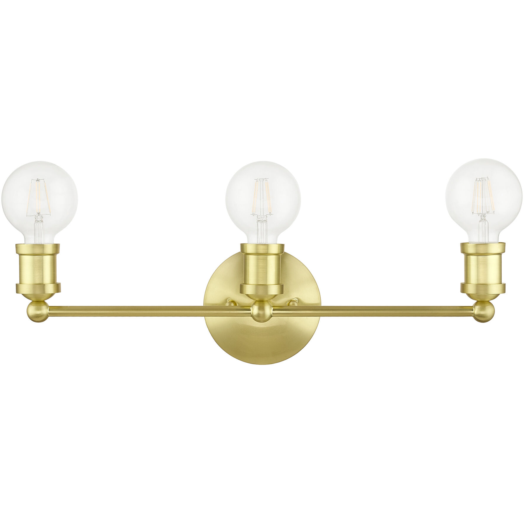 Lansdale 3 Light 20 inch Satin Brass Vanity Sconce Wall Light