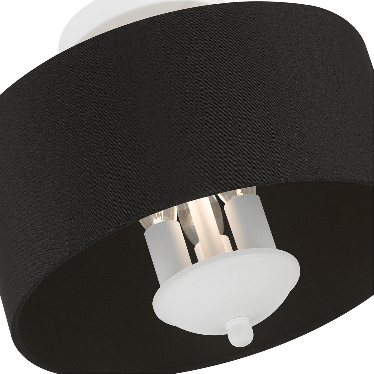 Huntington 3 Light 12 inch White Semi-Flush Mount Ceiling Light