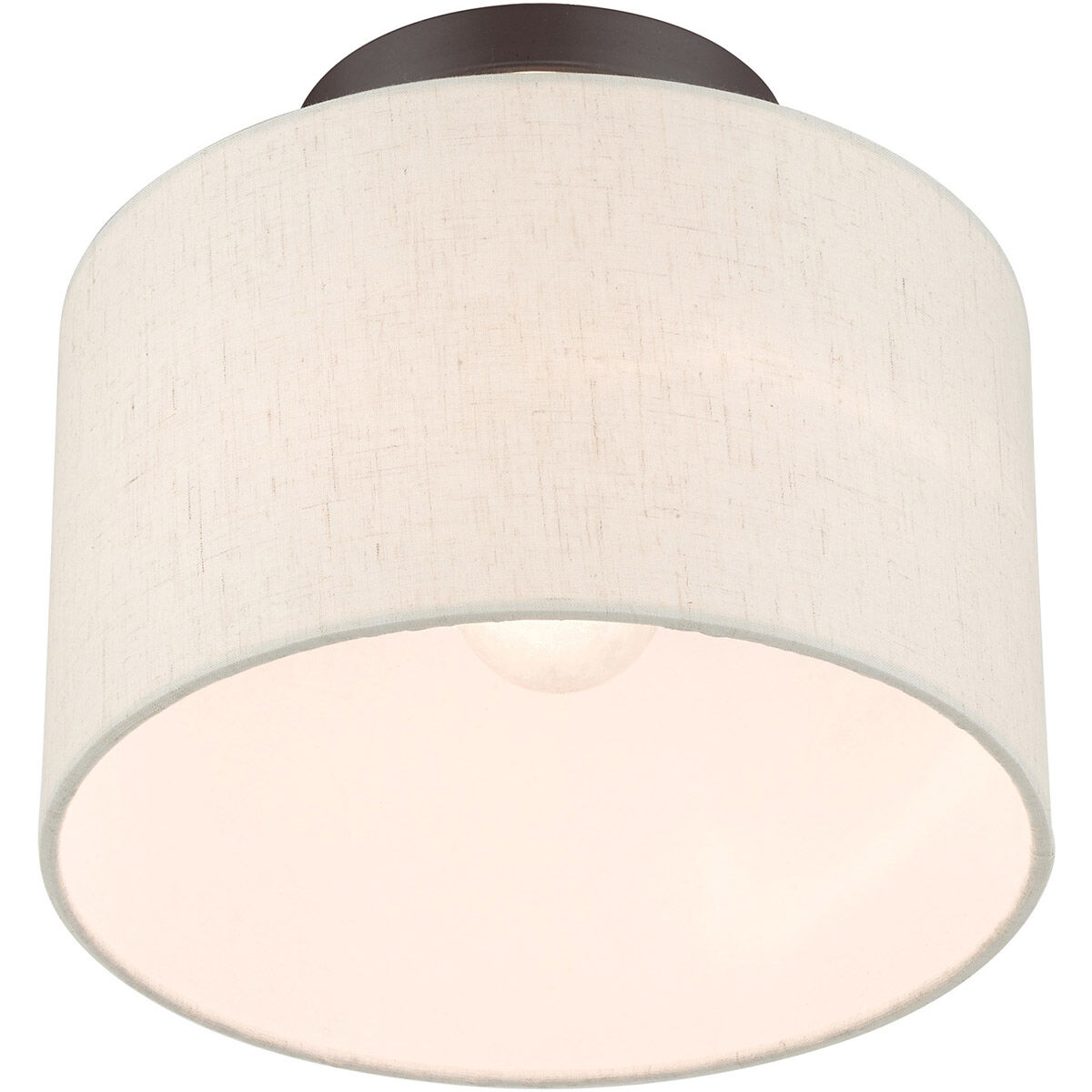 Meadow 1 Light 10 inch English Bronze Semi Flush Ceiling Light