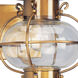 Harbor 1 Light 11.25 inch Flemish Brass Outdoor Wall Lantern