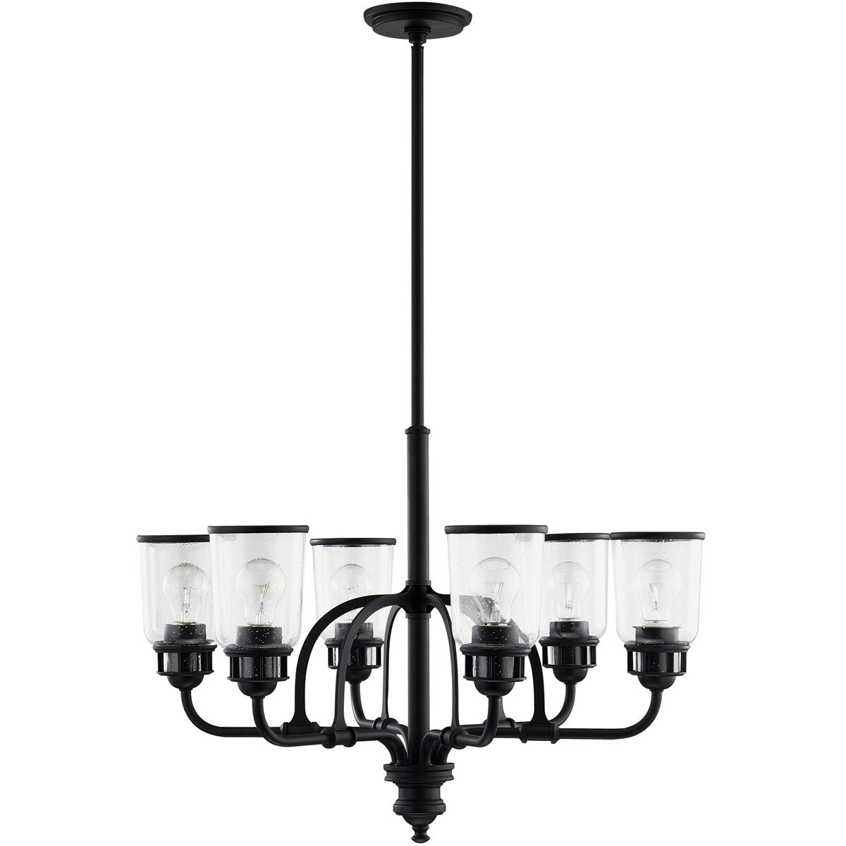 Lawrenceville 6 Light 26 inch Black Chandelier Ceiling Light