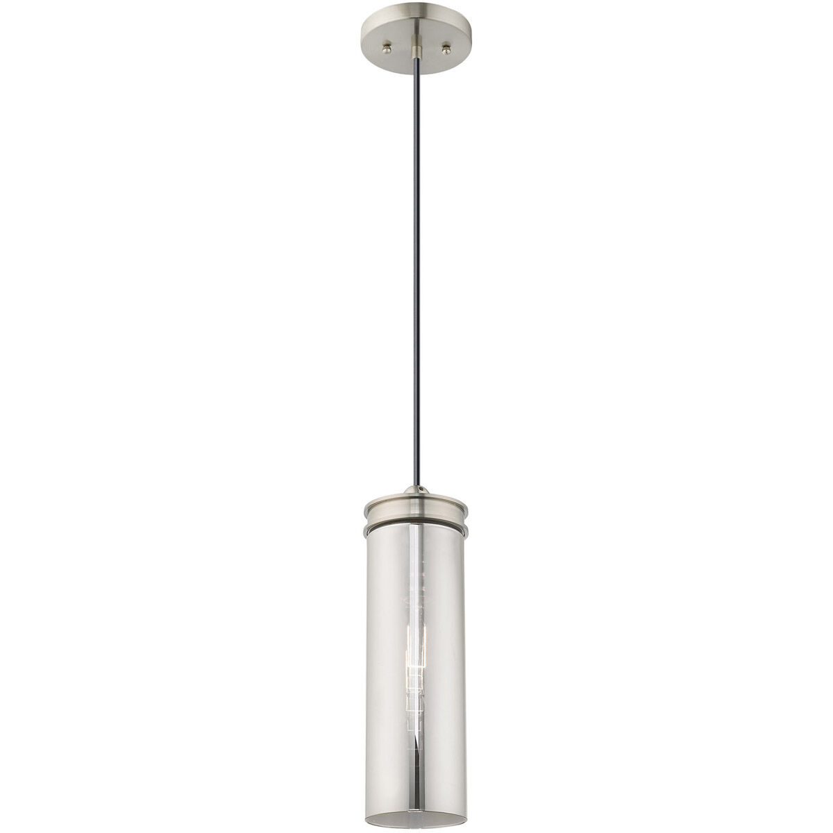 Art Glass 1 Light 5 inch Brushed Nickel Mini Pendant Ceiling Light