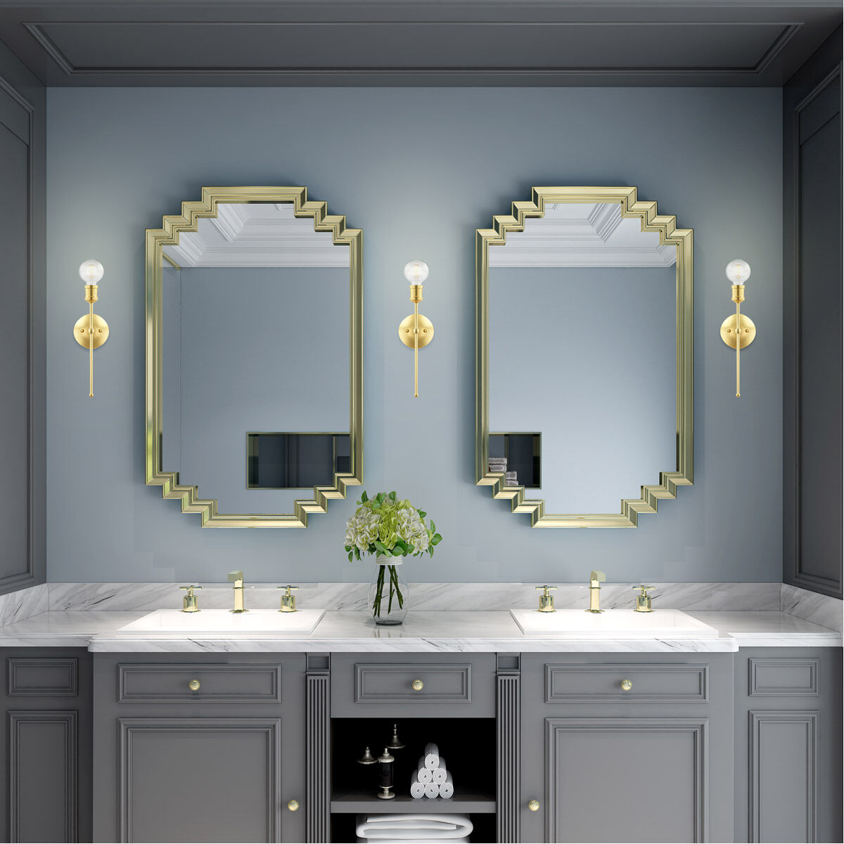 Lansdale 1 Light 5 inch Polished Brass ADA Sconce Wall Light