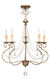 Isabella 5 Light 24 inch Hand Applied European Bronze Chandelier Ceiling Light