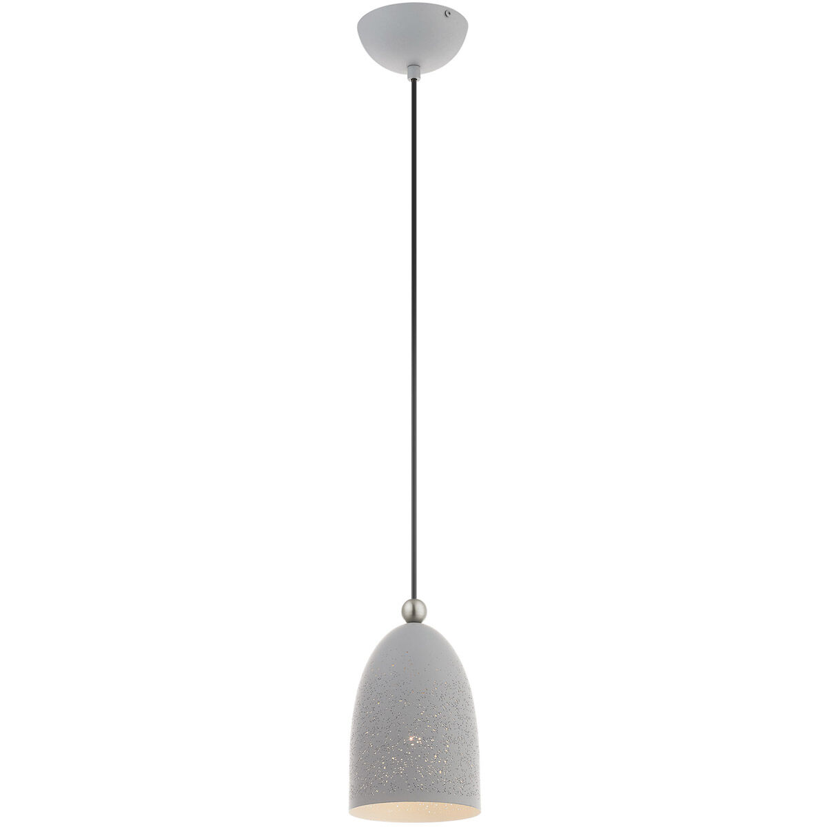 Arlington 1 Light 6 inch Nordic Gray with Brushed Nickel Accents Pendant Ceiling Light