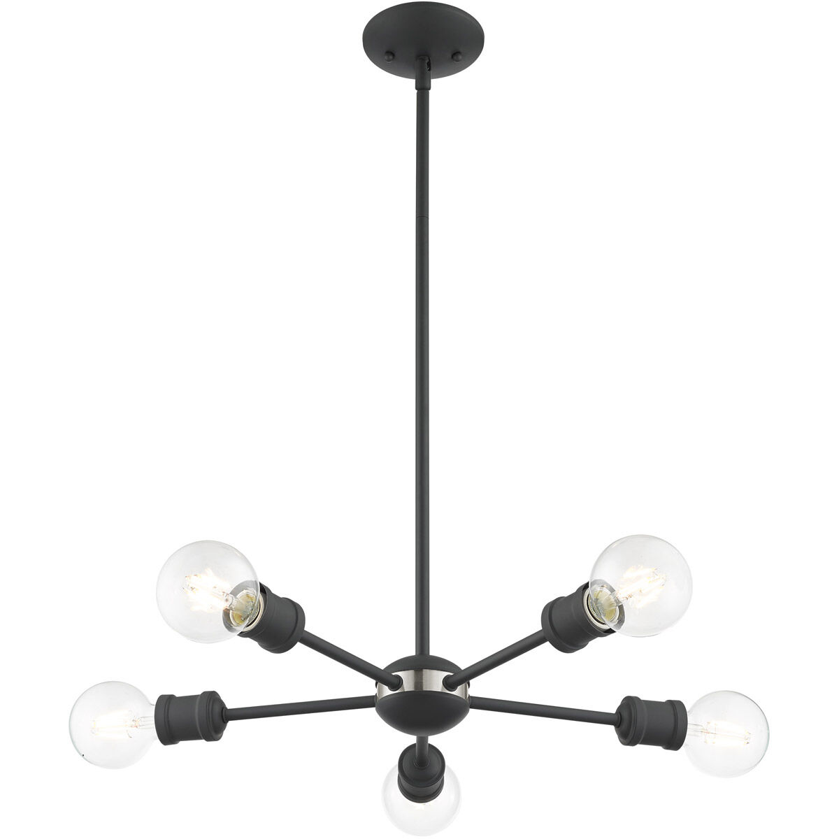 Lansdale 5 Light 19 inch Scandinavian Gray Chandelier Ceiling Light