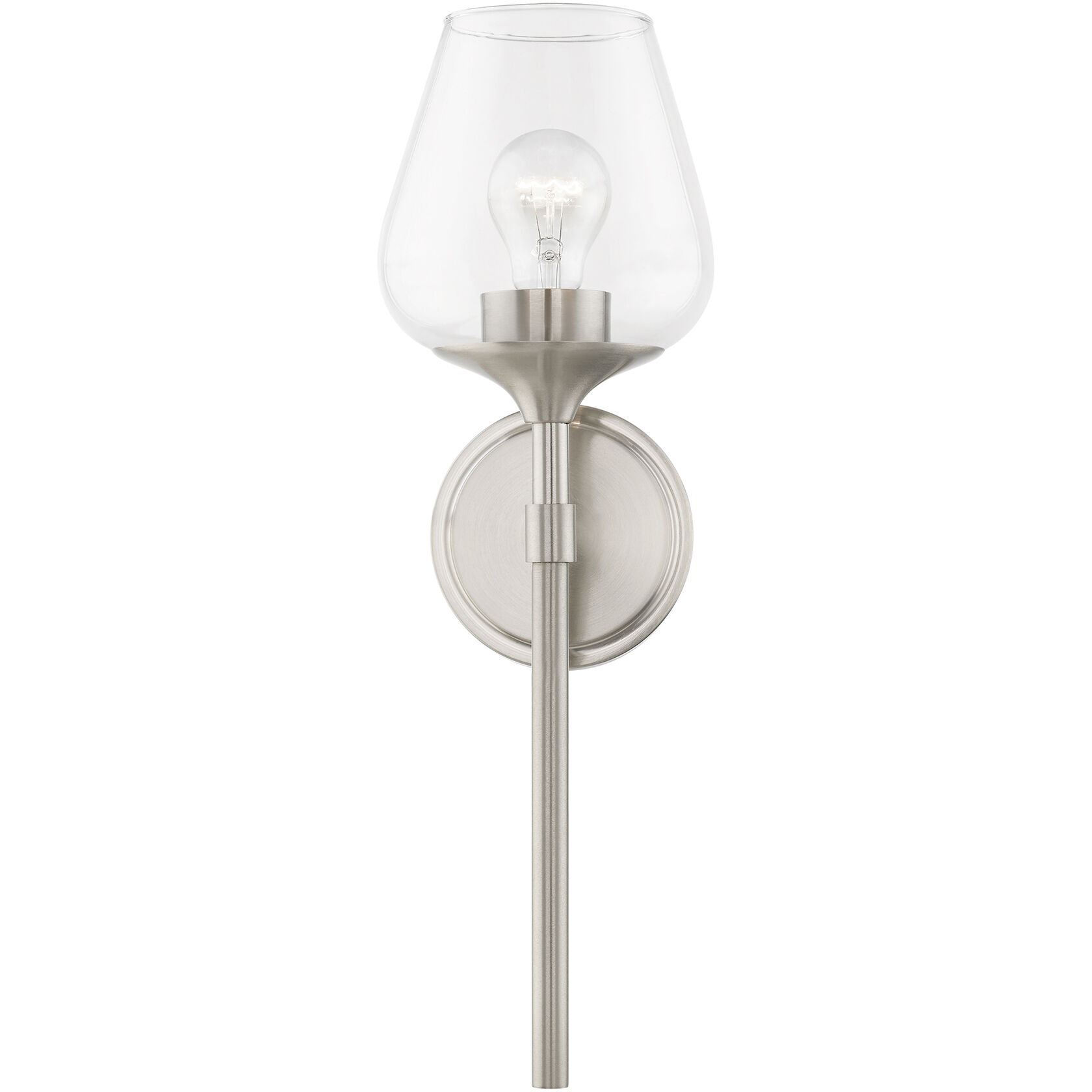 Willow 1 Light 6 inch Brushed Nickel Vanity Sconce Wall Light
