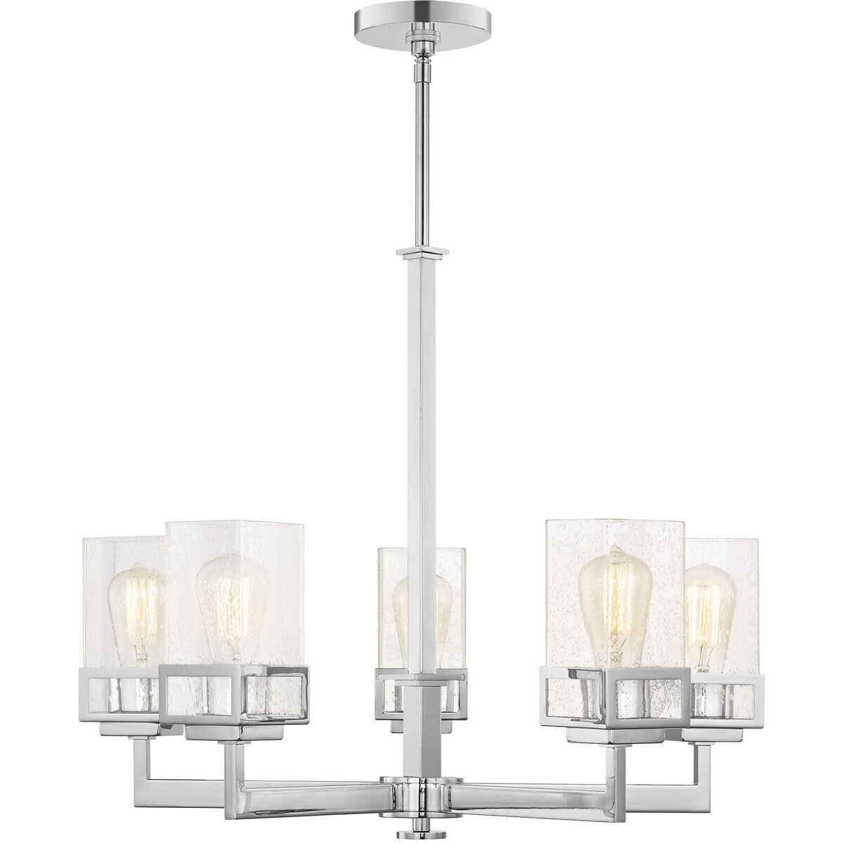 Harding 5 Light 25 inch Polished Chrome Chandelier Ceiling Light