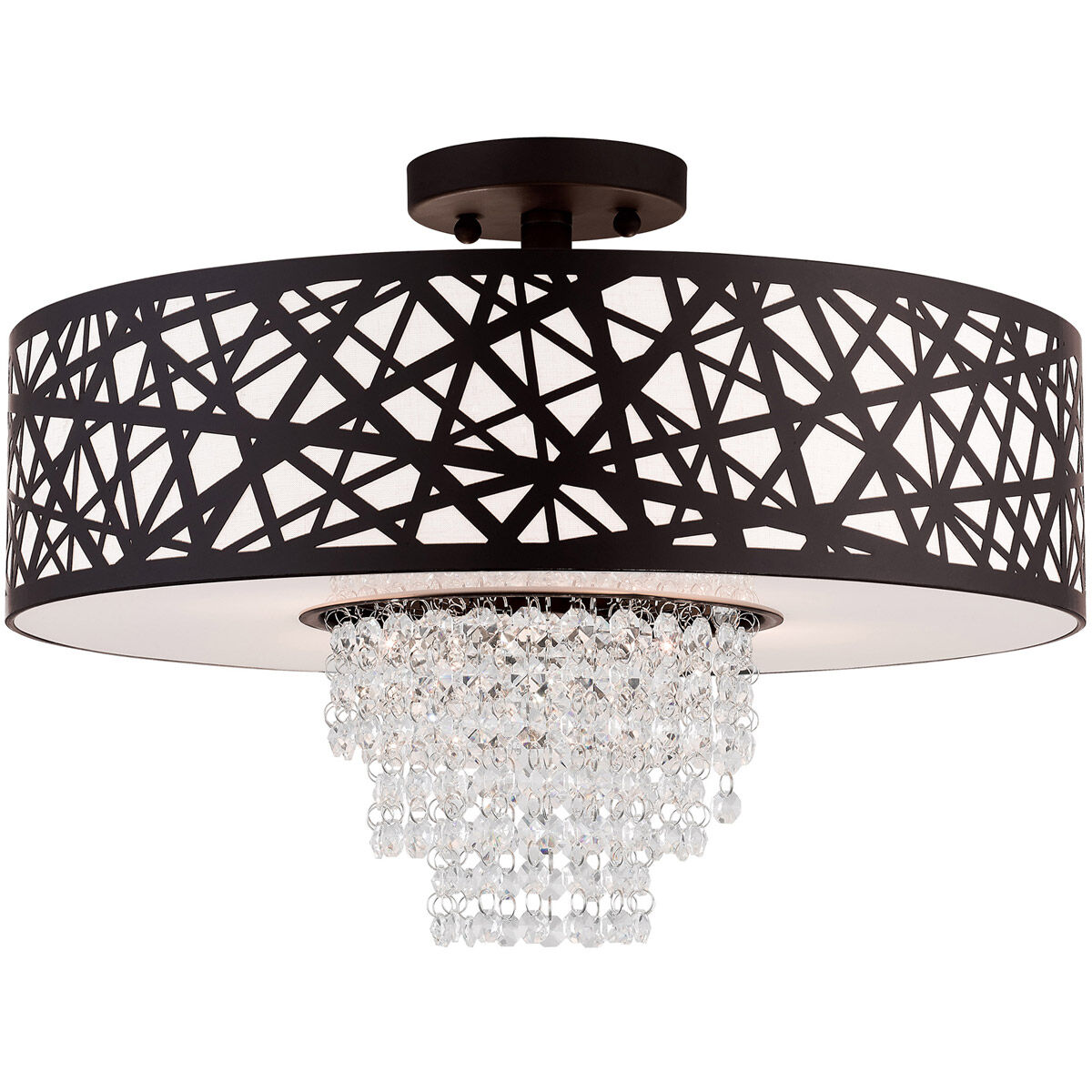 Allendale 4 Light 18 inch Bronze Semi-Flush Mount Ceiling Light