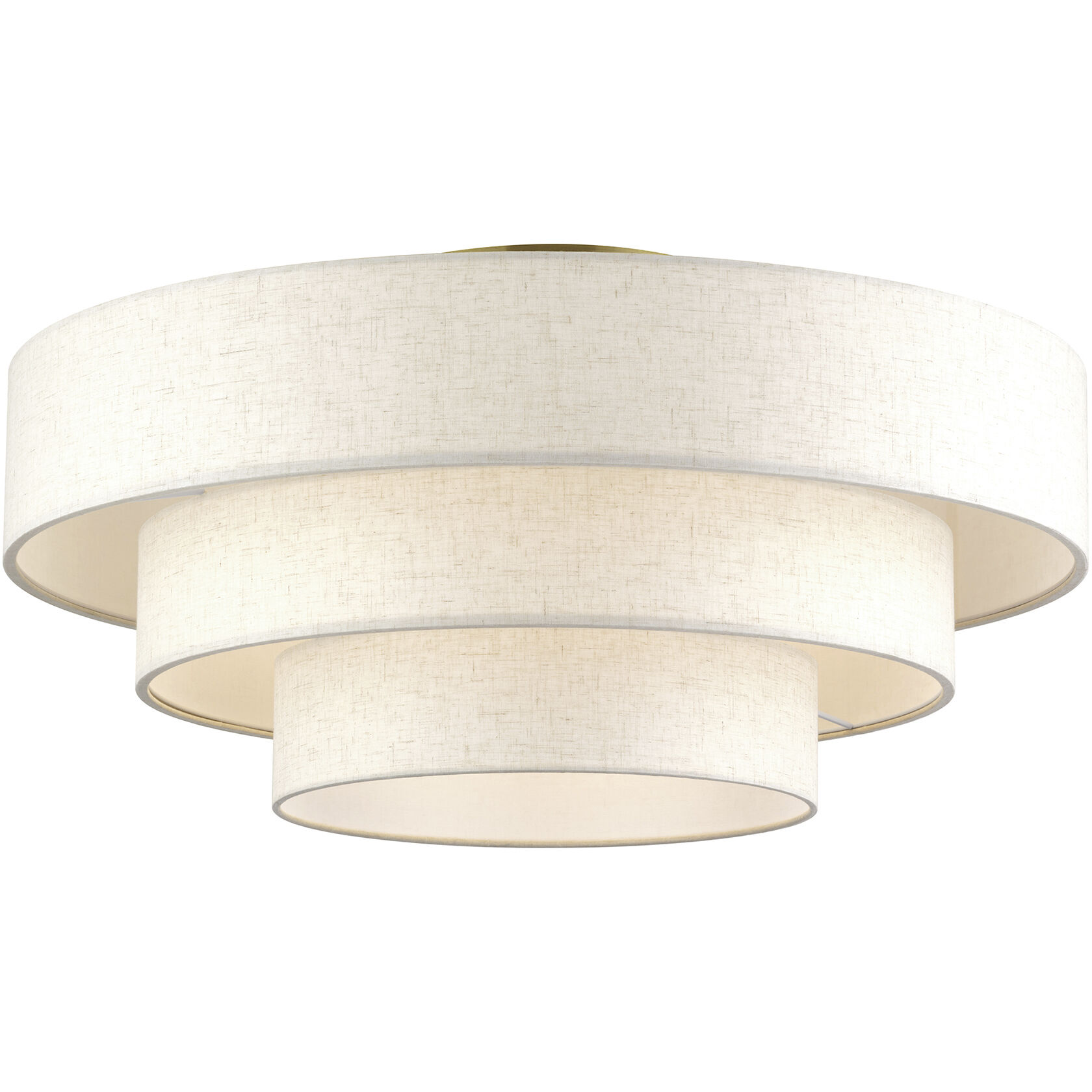 Manorwood 5 Light 28 inch Antique Brass Semi Flush Mount Ceiling Light, Extra Large