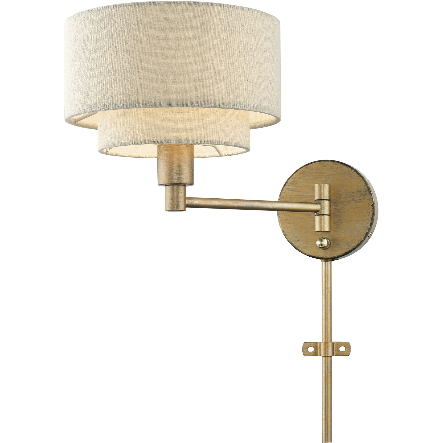 Bellingham 15.25 inch 60.00 watt Antique Gold Leaf Swing Arm Wall Lamp Wall Light