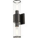 Quincy 2 Light 16 inch Black Chrome Vanity Sconce Wall Light