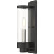 Hillcrest 1 Light 12 inch Textured Black Outdoor ADA Wall Lantern