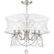 Newcastle 5 Light 20 inch Brushed Nickel Chandelier Ceiling Light
