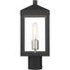Nyack 1 Light 15.25 inch Black with Brushed Nickel Cluster Outdoor Post Top Lantern