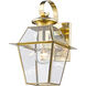 Westover 1 Light 13 inch Polished Brass Outdoor Wall Lantern