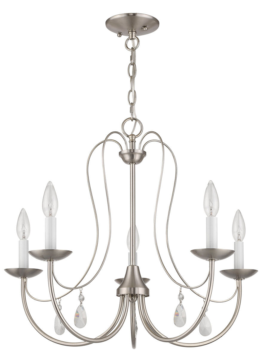 Mirabella 5 Light 24 inch Brushed Nickel Chandelier Ceiling Light