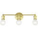 Lansdale 3 Light 20 inch Satin Brass Vanity Sconce Wall Light