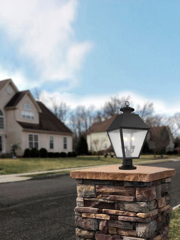 Mansfield 3 Light 20 inch Black Outdoor Post Top Lantern