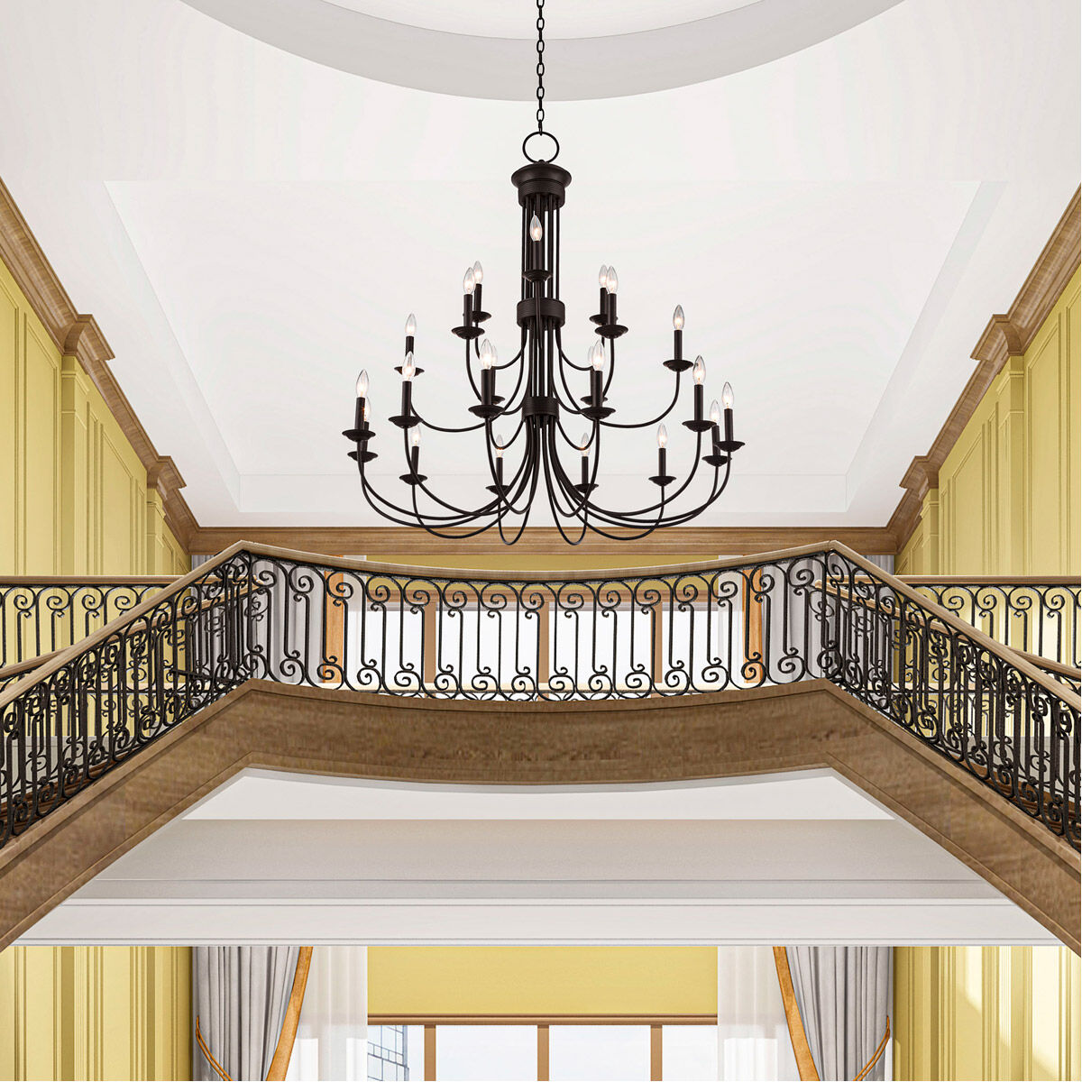 Estate 21 Light 42 inch Bronze Foyer Chandelier Ceiling Light