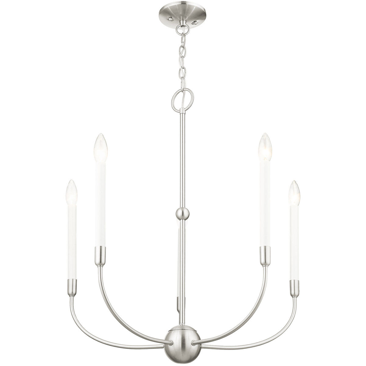 Clairmont 5 Light 24 inch Brushed Nickle Chandelier Ceiling Light in Brushed Nickel