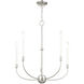 Clairmont 5 Light 24 inch Brushed Nickle Chandelier Ceiling Light in Brushed Nickel