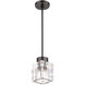 Rotterdam 1 Light 5 inch Black Chrome Semi Flush Mount Ceiling Light