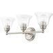 Moreland 3 Light 24 inch Brushed Nickel Vanity Sconce Wall Light