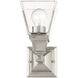 Mission 1 Light 5 inch Brushed Nickel Sconce Wall Light