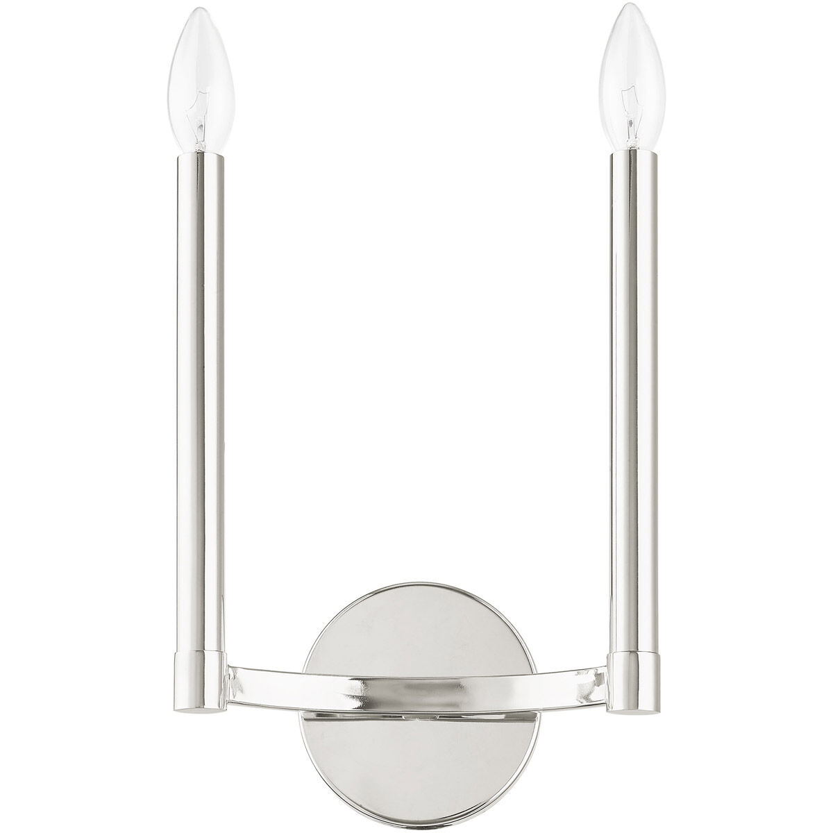 Alpine 2 Light 9 inch Polished Nickel ADA ADA Wall Sconce Wall Light