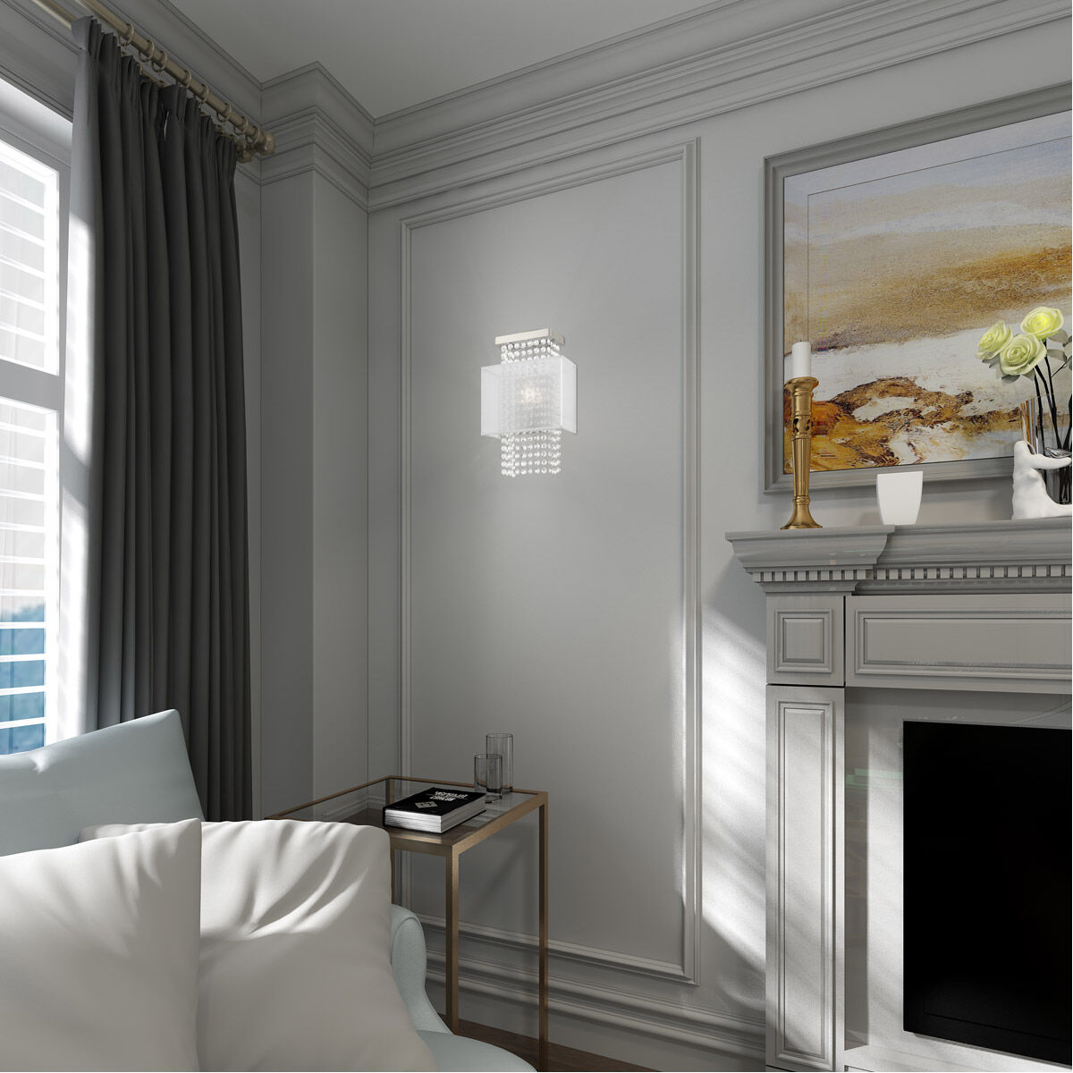 Bella Vista 1 Light 9 inch Brushed Nickel ADA ADA Wall Sconce Wall Light