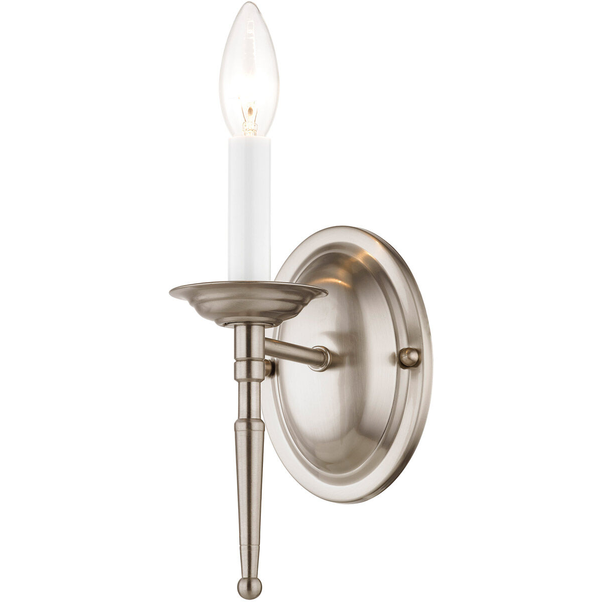 Williamsburgh 1 Light 4 inch Brushed Nickel Wall Sconce Wall Light