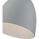 Arlington 3 Light 19 inch Nordic Gray with Brushed Nickel Accents Pendant Ceiling Light