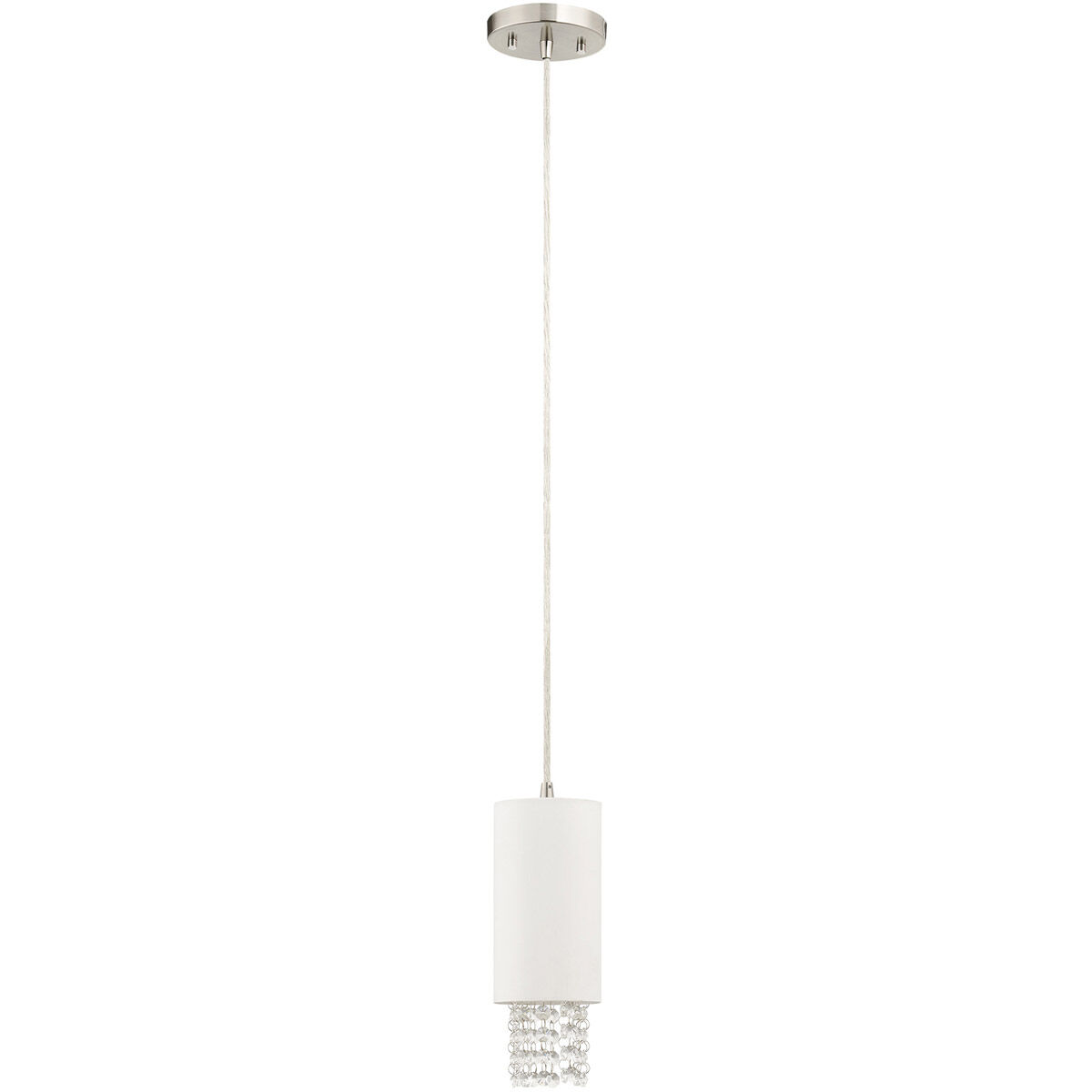 Carlisle 1 Light 4.75 inch Brushed Nickel Mini Pendant Ceiling Light