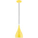 Amador 1 Light 6.25 inch Shiny Yellow with Polished Chrome Accents Mini Pendant Ceiling Light