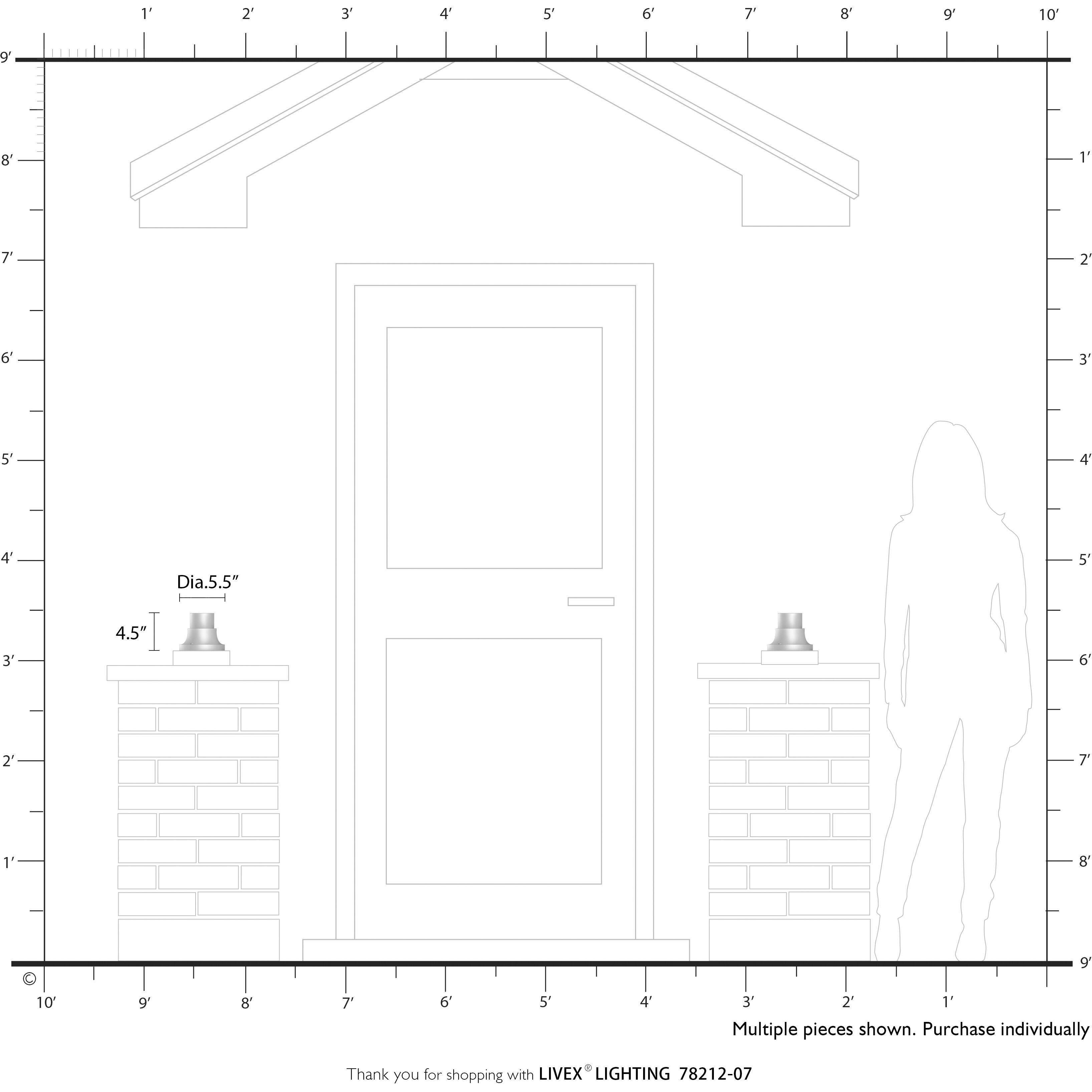 Allison 4.5 inch Bronze Pier Mount Adapter