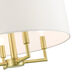 Meridian 4 Light 18 inch Satin Brass Pendant Chandelier Ceiling Light