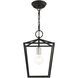 Devone 1 Light 10 inch Black Convertible Semi Flush/Lantern Ceiling Light