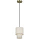 Monroe 1 Light 7 inch Antique Brass Mini Pendant Ceiling Light
