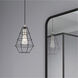 Geometric 1 Light 8 inch Black Mini Pendant Ceiling Light