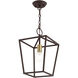 Devone 1 Light 10 inch Bronze Convertible Semi Flush/Lantern Ceiling Light