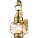 Newburyport 1 Light 14 inch Antique Brass Outdoor Wall Lantern