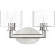 Bernardino 2 Light 16 inch Brushed Nickel Vanity Wall Sconce Wall Light