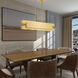 Varick 4 Light 36 inch Satin Brass Linear Chandelier Ceiling Light